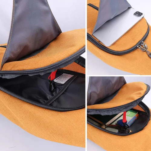 Miniatura 66 de WATERFLY Bolsa pequeña de senderismo: mochila cruzada para el pecho, mochila para hombres y mujeres con correa de hombro agradable a la piel