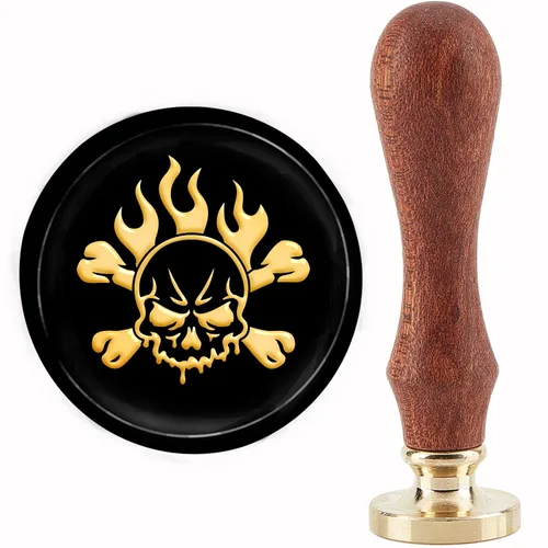 Miniatura 11 de CRASPIRE Sello de Cera de Cuervo de Halloween Sellos de Cera de Sellado de Cuervo Luna Sello de Cera Sello de Sellado de 30mm con Cabeza de Latón