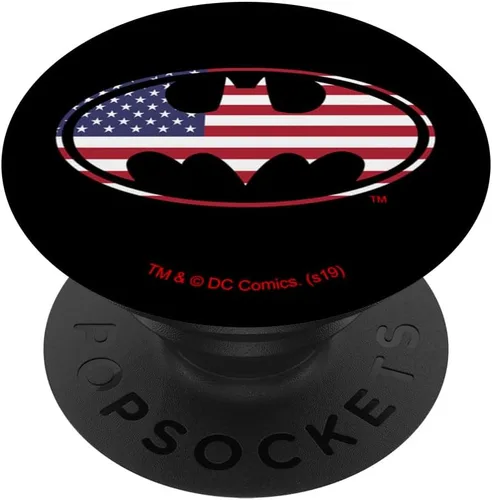 Miniatura 6 de PopSockets MagSafe PopGrip con logotipo de la bandera estadounidense de Batman USA para iPhone