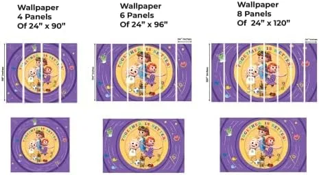 Miniatura 5 de JJ and His Brothers CoComelon - Papel tapiz para despegar y pegar, decoración de pared para niños CoComelon, decoraciones de Cocomelon para niños