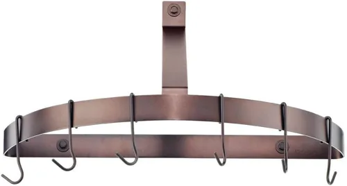 Miniatura 13 de Cuisinart Chef's Classic - Estante para ollas de pared estilo barra de 33 pulgadas, bronce aceitado