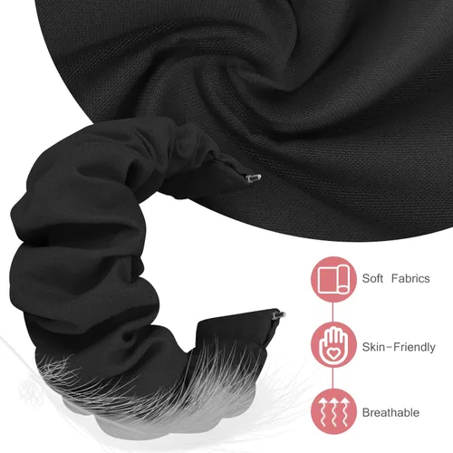 Miniatura 2 de Correas elásticas de repuesto para Samsung Galaxy Watch 4 5 Pro 6 7 Classic Galaxy Active 1 2 1.575 in 1.732 in para mujer Bla-M A-Negro