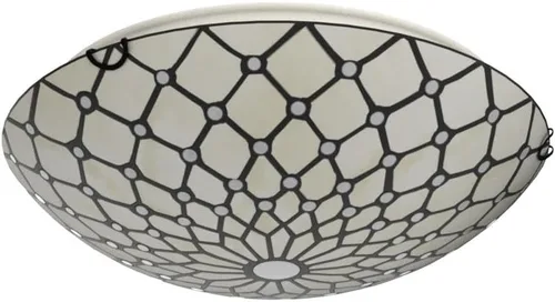 Miniatura 4 de ARTZONE Tiffany - Lámpara de techo empotrada, 16 pulgadas de ancho con vitrales para dormitorio, sala de estar, entrada, vestíbulo, 3 luces..