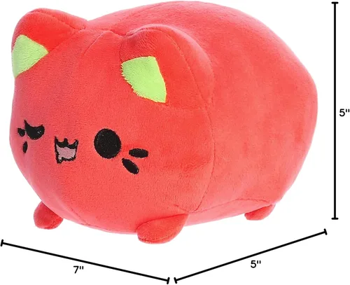 Miniatura 6 de Aurora® Encantador Tasty Peach® Guayaba Meowchi - Animal de peluche - Diseño brillante y colorido - Peluche Showpiece - Naranja 7 pulgadas