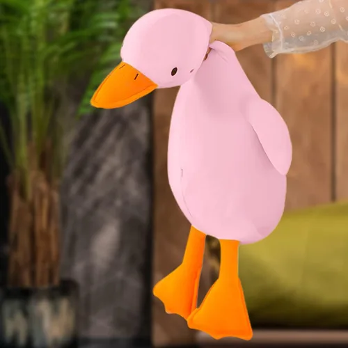 Miniatura 4 de KEWO Juguete de peluche de pato de felpa suave, lindo animal de peluche gigante de ganso de felpa de pato, almohada suave para abrazar para ropa