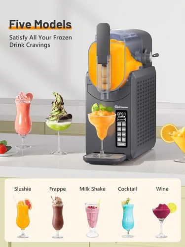 Miniatura 2 de RELEXNOW Máquina de granizado para el hogar, 6 programas preestablecidos, frappés de servicio suave, batidos, margaritas y bebidas congeladas,
