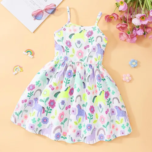 Miniatura 91 de Vestido de verano para niños pequeños, con diseño de dinosaurio, sin espalda, con lazo, vestido de playa de cumpleaños