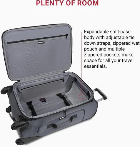 Miniatura 27 de SwissGear - Equipaje suave expandible Sion con ruedas, Negro