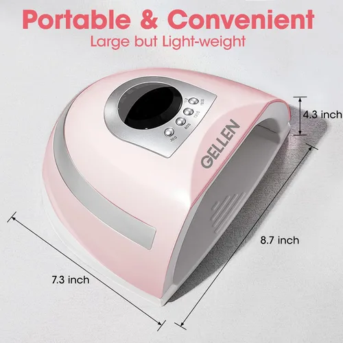 Miniatura 4 de Gellen Luz UV para uñas, lámpara LED UV de 268 W para dedos del pie, secador de uñas profesional de secado rápido para esmalte de uñas de gel, 4