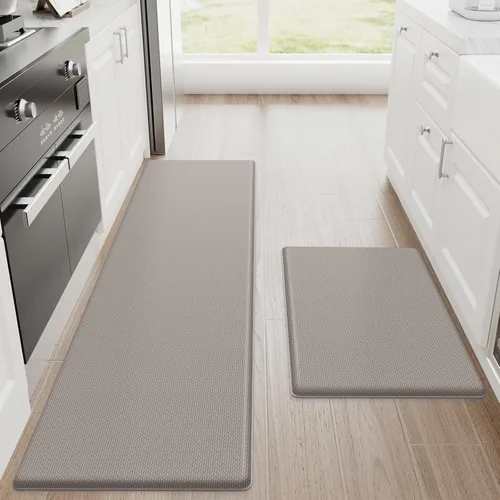 Miniatura 47 de StepRite Tapetes de cocina, 2 tapetes acolchados, antifatiga, para piso, de escritorio, antideslizante, impermeables, oficina, alfombras de 17.3 x
