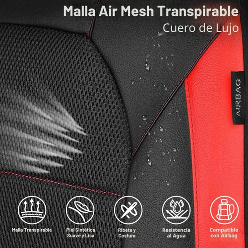 Miniatura 5 de Car Pass - Fundas universales de cuero para asiento de automóvil deportivas que se adaptan a la mayoría de automóviles, SUV, camiones y camionetas