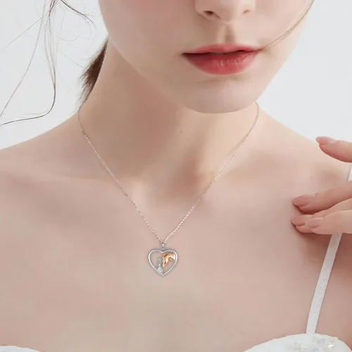 Miniatura 6 de GULICX Regalos de caballos para niñas y mujeres, niñas con collar de caballo, colgante de corazón, regalos de joyería para amantes de los caballos
