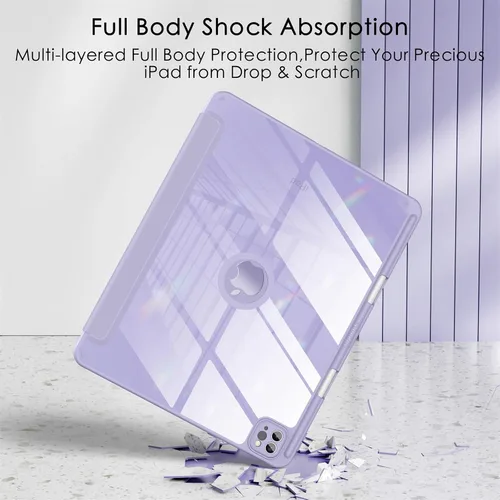 Miniatura 4 de Soke Funda para iPad Air de 13 pulgadas (M3 2025/M2 2024) con soporte para lápices, [Encendido/apagado automático + protección de la cámara] a