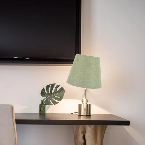 Miniatura 7 de DOITOOL Pantalla de lámpara E14 para lámpara de mesa, pantalla de tela de estilo nórdico con marco de metal ligero de 7.08 x 5.90 x 4.72 pulgadas