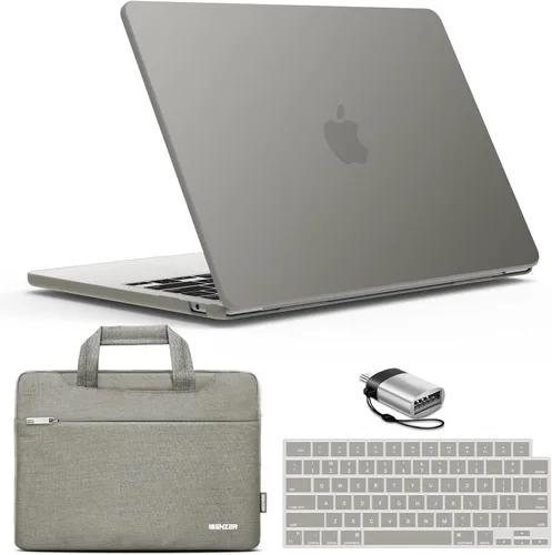 Miniatura 27 de IBENZER Compatible con estuche para MacBook Air de 13 pulgadas 2025 2024 2023 2022 M4 A3240 M3 A3113 M2 A2681, estuche rígido y funda con protector