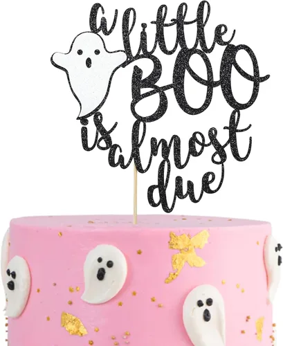 Miniatura 10 de 12 piezas hechas a mano para cupcakes Little Boo - Decoración de Halloween y otoño para baby shower (adornos para cupcakes Little Boo)