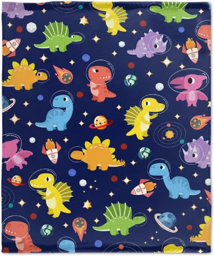 Miniatura 14 de Manta de dinosaurio para regalo, manta de franela ultra suave y acogedora, manta de forro polar ligera y mullida, manta de felpa cálida para sofá