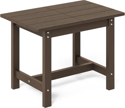 Miniatura 32 de LUE BONA - Mesa auxiliar para exteriores, mesa pequeña de exterior HDPS, mesa auxiliar Adirondack, mesa auxiliar de exterior para patio, porche