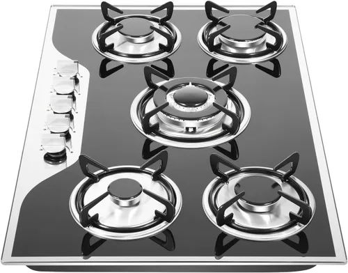 Miniatura 12 de Cocina de gas, 23 pulgadas, 4 quemadores, estufa incorporada de GLP/NG, cocina de superficie de vidrio templado (23.228 x 20.079 in)