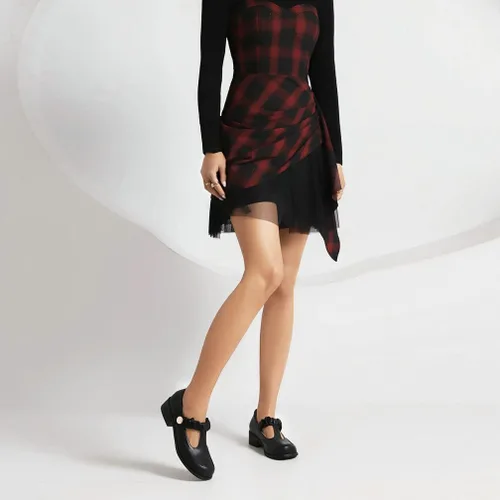 Miniatura 6 de Caradise Zapatos de uniforme para mujer con plataforma Mary Janes
