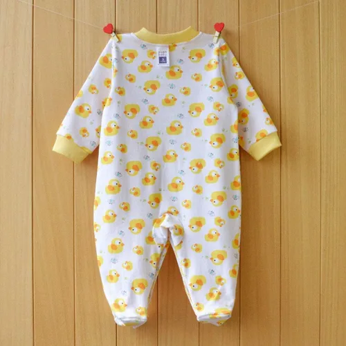 Miniatura 3 de Mameluco de una pieza para bebé de algodón suave con pies para bebés de 0 a 12 meses