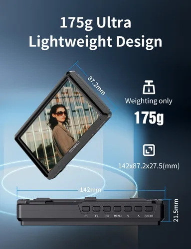 Miniatura 7 de FEELWORLD S55E - Monitor DSLR de campo de cámara de 5.5 pulgadas, 500nit, salida de entrada HDMI 4K, forma de onda 3D LUT HDR enfoque preciso