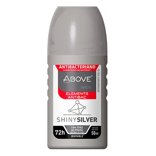 ABOVE Roll-On Elements, plateado brillante, 1.7 onzas, desodorante de bolas para hombres, protección de 72 horas, fragancia sensual, tacto seco, sin
