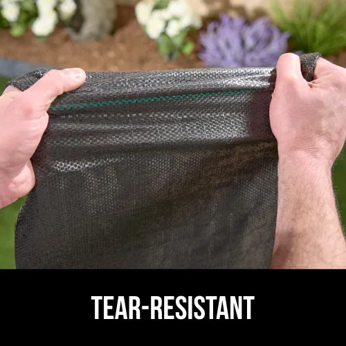 Miniatura 5 de GORILLA GRIP Tela de barrera de malezas, tela tejida resistente para paisaje, 3.2 onzas, cubierta de suelo para camas de jardín y acolchado