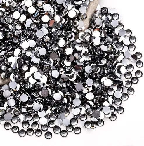 Miniatura 112 de Diamantes de imitación AB verdes a granel, 5000 piezas de diamantes de imitación de fondo plano redondos de gelatina AB sin fijación térmica, gemas