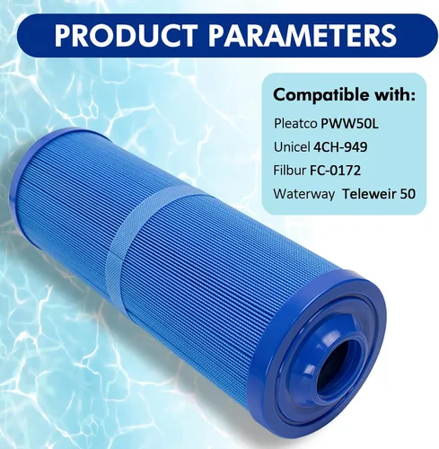 Miniatura 3 de Paquete de 2 cartuchos de filtro de piscina 4CH-949 de repuesto para Pleatco PWW50L, Filbur FC-0172, Waterway Teleweir 50, Rising Dragon 50