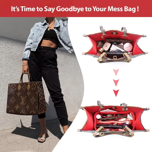 Miniatura 2 de OMYSTYLE - Organizador de bolsa, organizador de bolsas de fieltro para bolsa y bolso, organizador de bolsa de mano con 5 tamaños