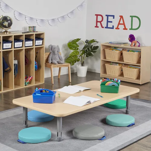Miniatura 11 de ECR4Kids SoftZone - Cojines de suelo, redondos, asientos flexibles, contemporáneos, 6 piezas