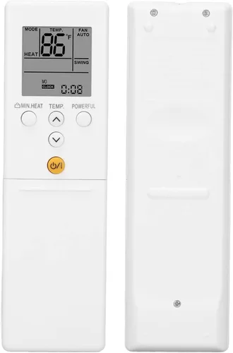 ASHATA Control remoto de aire acondicionado compatible con Fuji AR REM1U, pantalla doble, diseño de carcasa deslizante, Fahrenheit y Celsius,