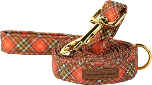 Miniatura 22 de Collar de perro de algodón con lazo floral a cuadros de Unique Style Paws, collar de perro colorido con lazo para perros pequeños, medianos y Plaid