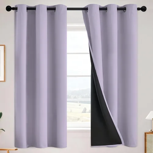 Miniatura 93 de SimpleHome - Cortinas opacas 100% para recámara, cortinas de ventana con ojales beige, con aislamiento térmico, cortinas de oscurecimiento