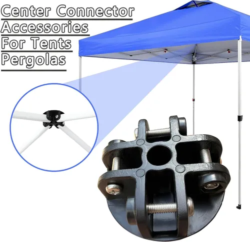 Miniatura 2 de Conector de soporte central de techo de 4 vías, piezas de repuesto para tienda de campaña, piezas de repuesto de toldo emergente para exteriores
