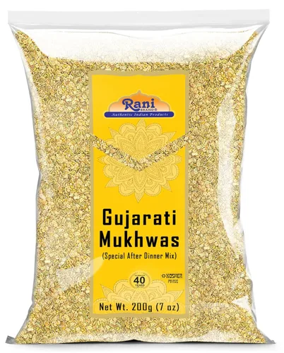 Rani Gujarati Mukhwas (Mezcla especial para después de la cena) 7 oz (200 g) ~ Vegano | Kosher | Apto para gluten | Sin colores | De origen indio