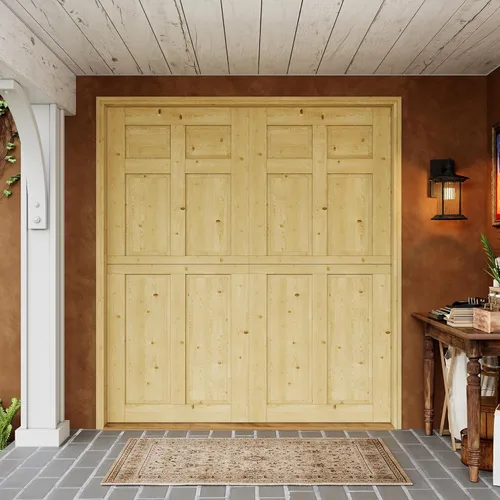 Miniatura 22 de Tablero de Puerta Holandesa para Interior y Exterior, 36" x 80", Universal 4 Lite Vidrio Templado Transparente Puerta Individual Dividida, Puerta