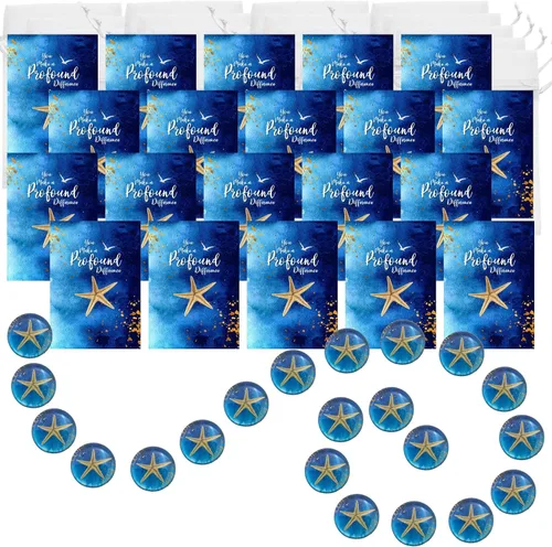 Miniatura 2 de Smiling Wisdom 20 regalos de historia de estrellas de mar a granel Tarjetas de apreciación de You Make a Profound Difference e imán redondo