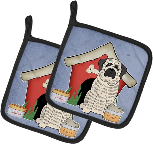 Miniatura 77 de Caroline's Treasures BB2894PTHD Dog House Collection Chow Chow Chow - Par de soportes para ollas, 7.5HX7.5W, multicolor 4-Azul