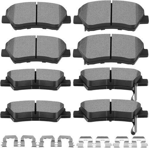 Miniatura 11 de SCITOO Juego de pastillas de freno de disco de cerámica delanteras y traseras para 2003-2005 para Infiniti G35, para Nissan 350Z para Altima