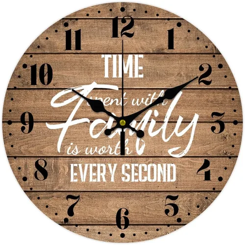 Miniatura 9 de CHGCRAFT Reloj de pared con brújula náutica vintage de 12 pulgadas, relojes de pared silenciosos, relojes digitales redondos, funciona