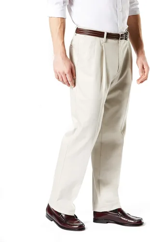 Miniatura 2 de Dockers Signature - Pantalones de algodón con ajuste clásico y plisados para hombre (tallas regulares y grandes y altas)