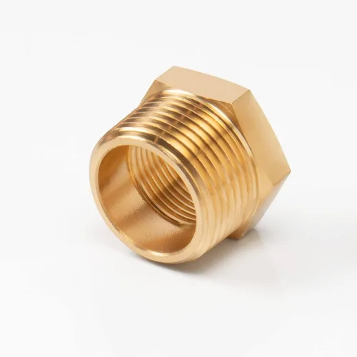 Miniatura 5 de Reductor de latón, buje hexagonal roscado, adaptador de montaje de extensión resistente (3/4 macho NPT x 1/2 hembra NPT, 2)