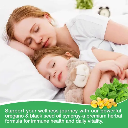 Miniatura 6 de Aceite de orégano con aceite de semilla negra – 400 cápsulas de aceite de orégano orgánico, apoyo inmunológico y digestivo, apoyo antioxidante, a
