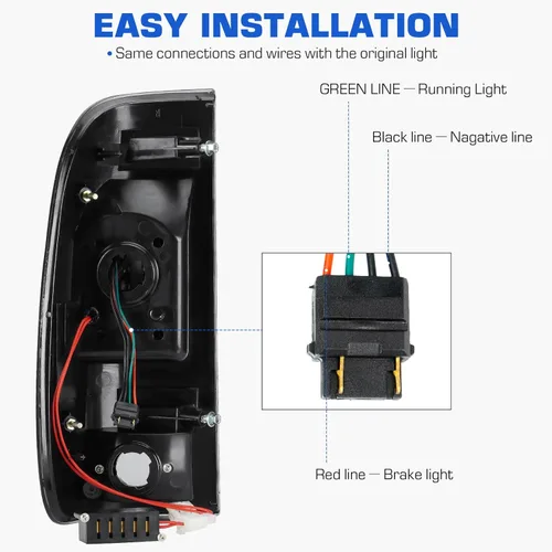Miniatura 4 de Conjunto de luces traseras LED para Ford F150 1997-2004, para F250 Light Duty 1997-1999, para F250/F350/F450/F550 Super Duty 1999-2007