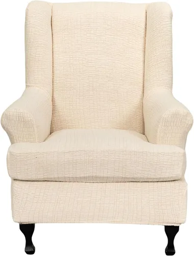 Miniatura 23 de Eco-Ancheng Funda para silla Wingback, 2 piezas, respaldo de ala, fundas de elastano para sillón con respaldo de ala, fundas para sillón con parte