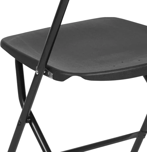 Miniatura 16 de Flash Furniture Hercules - Juego de 10 sillas plegables de plástico resistentes para interiores y exteriores, sillas apilables comerciales plegables