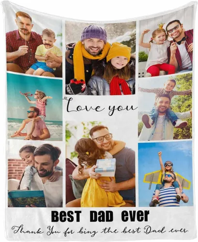 Miniatura 21 de InterestPrint Manta de amor personalizada con texto en inglés "To Dad, Even When I Not Close by,I Want You to Know I Love and Appreciate You We Love