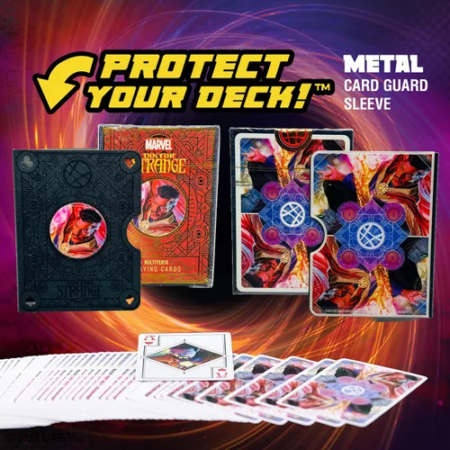 Miniatura 3 de Fantasma Presenta el mazo mágico de cartas coleccionables de Doctor Strange de Marvel, con funda protectora de metal para cartas mágicas.